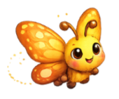 Friendly butterfly mascot illustration for BloomPlay.