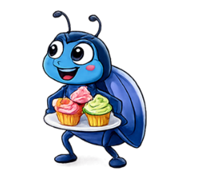 BloomPlay cartoon bug character collection with playful insects and flowers.
