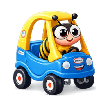 Cartoon bug character collection representing BloomPlay.