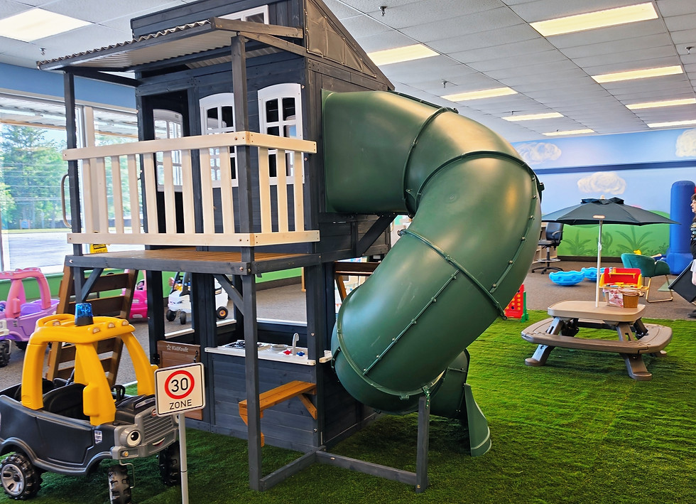 Entrance of BloomPlay indoor playground and play café in Toccoa, Georgia.