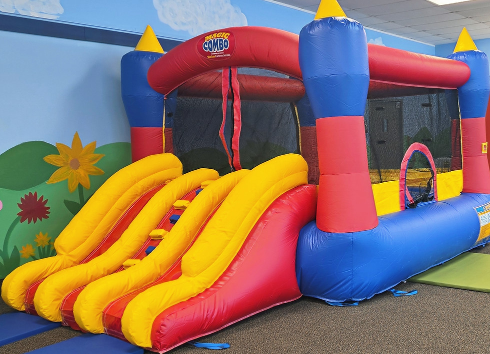 Indoor playground where birthday party guests play at BloomPlay.