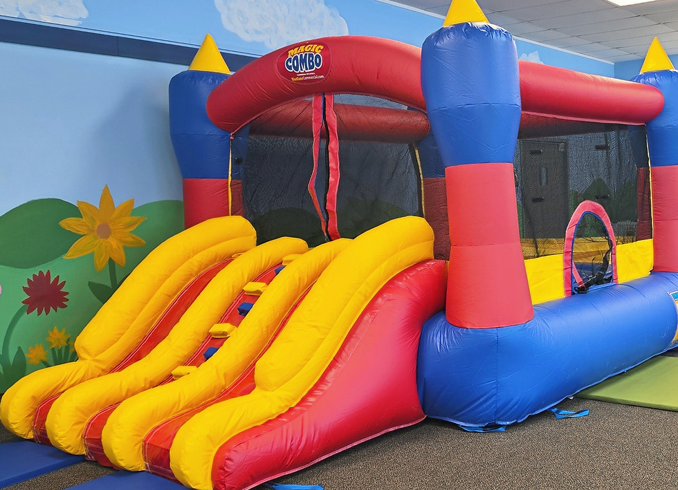 Colorful soft play equipment at BloomPlay in Toccoa, GA.
